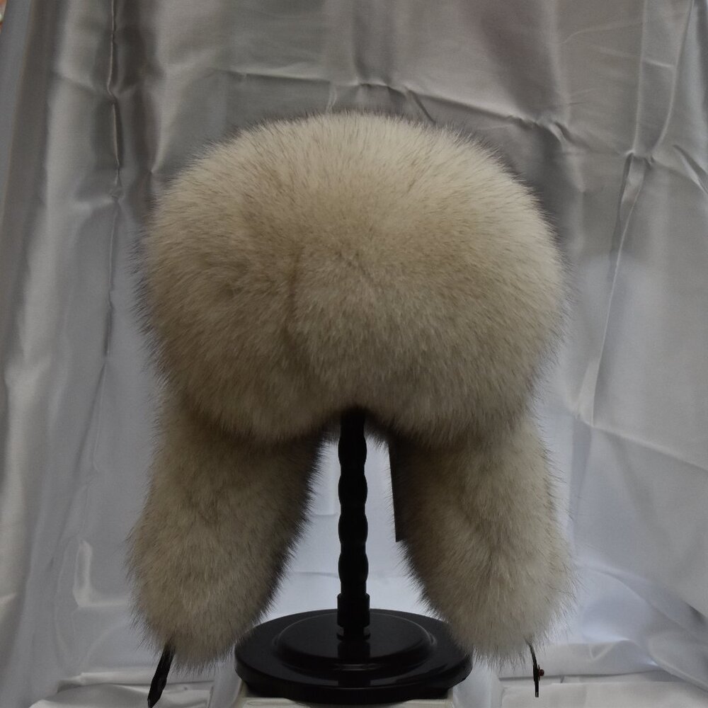 FOX FUR HAD LEATHER TOP SAGA FURS TOP QUALITY AVIATOR HAD